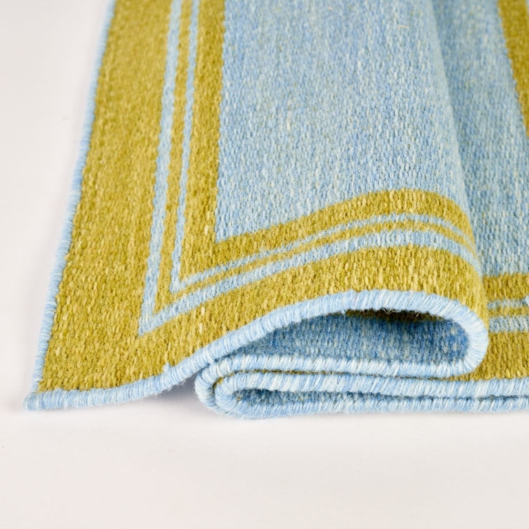 Blue & Green Borders Rug