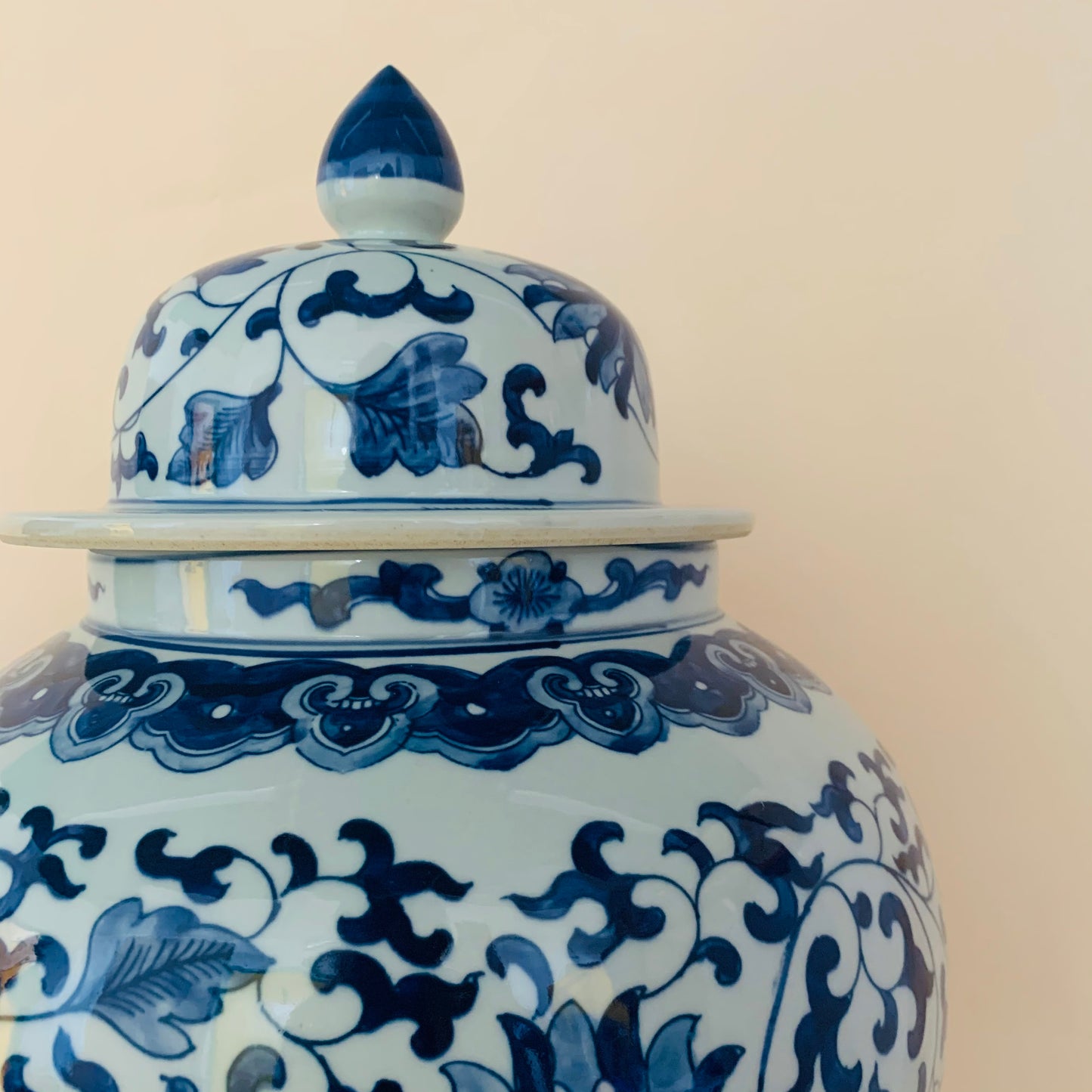 Large Temple Jar Lotus