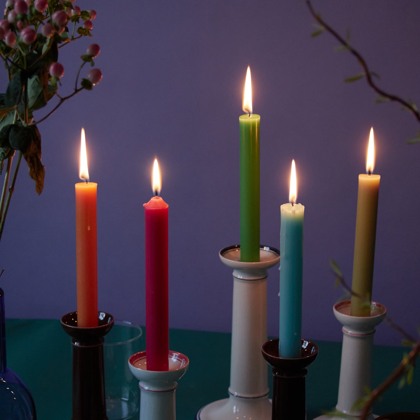 Lilas Dinner Candle - pack of 12