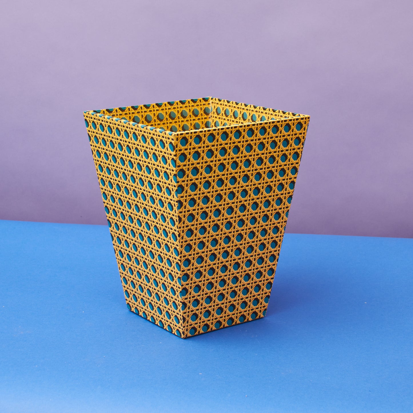 Waste Paper Bin - Double Shadowed Meander