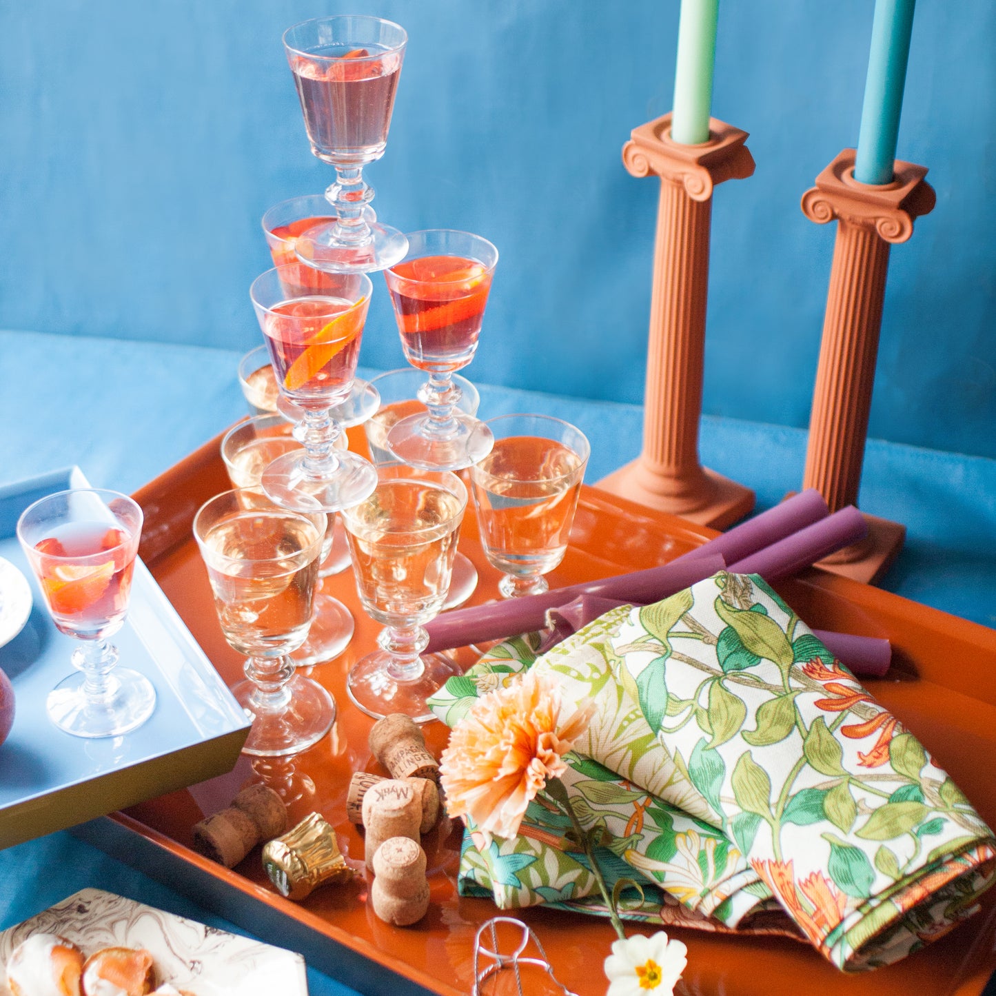 P&H Ionic Terracotta Column Candlestick