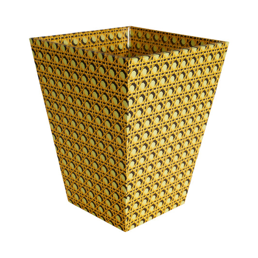 Waste Paper Bin Regency Caning - Jasper Green