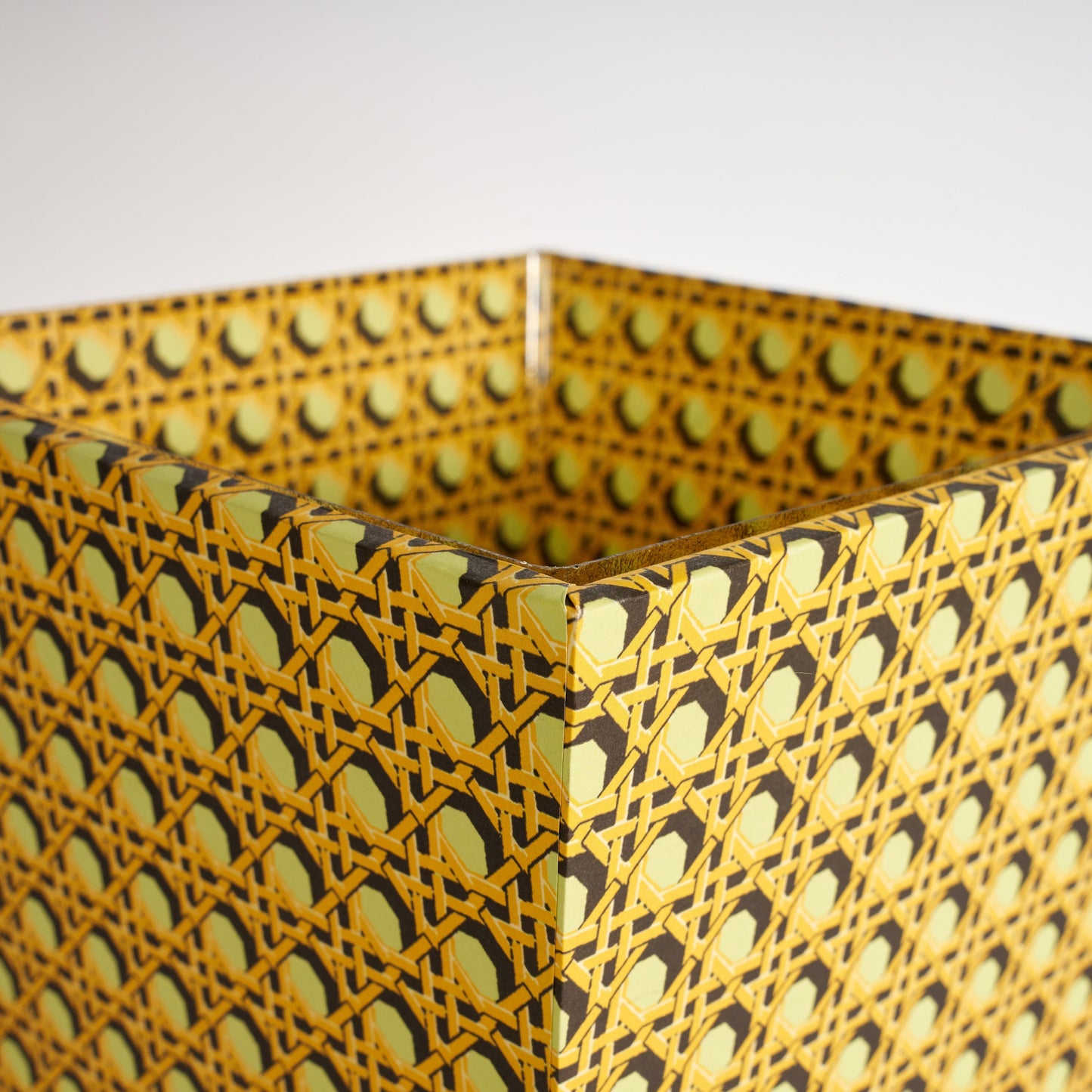 Waste Paper Bin Regency Caning - Jasper Green