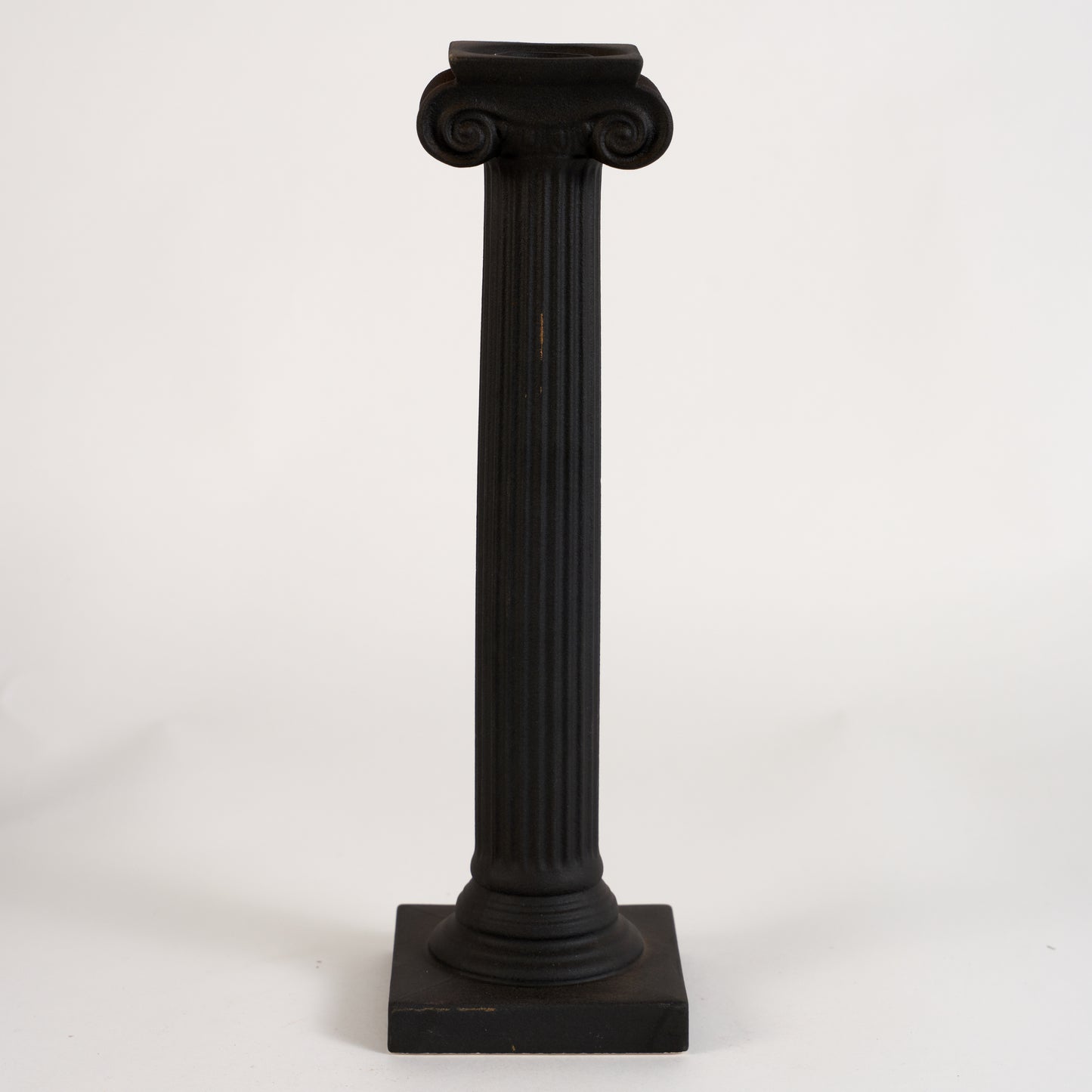 P&H Black Basalt Ionic Column Candlestick