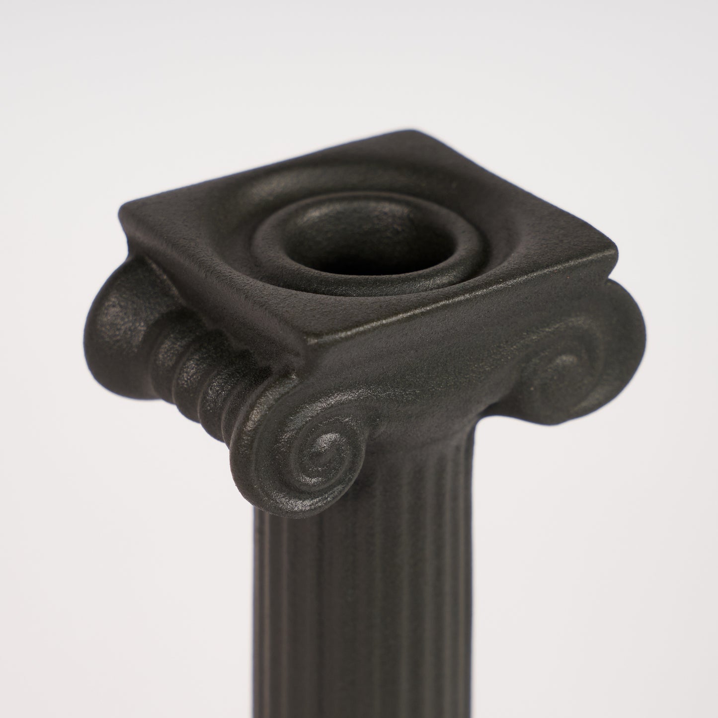 P&H Black Basalt Ionic Column Candlestick