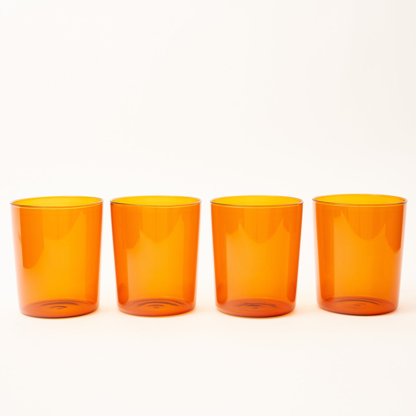 Large Mouth-Blown Tumbler - Amber