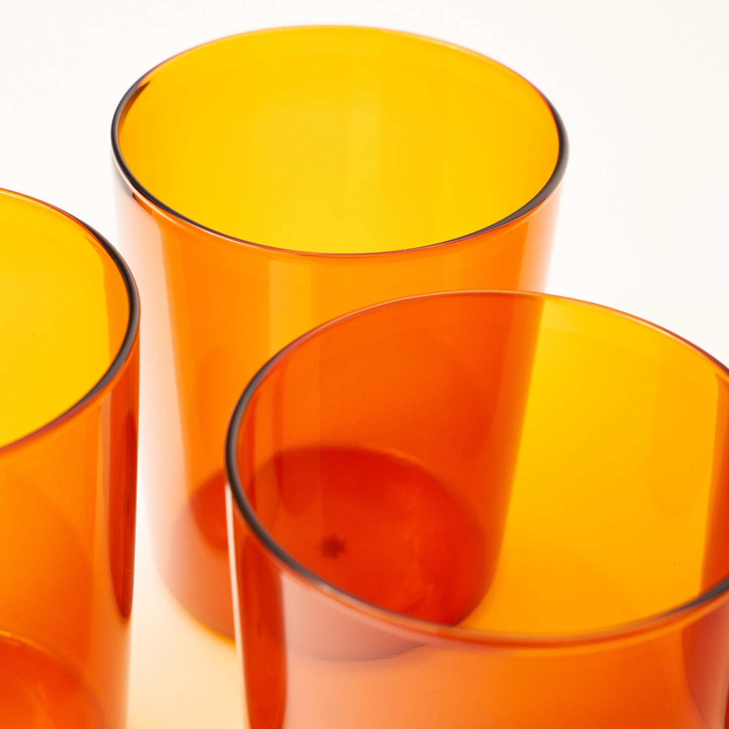 Large Mouth-Blown Tumbler - Amber