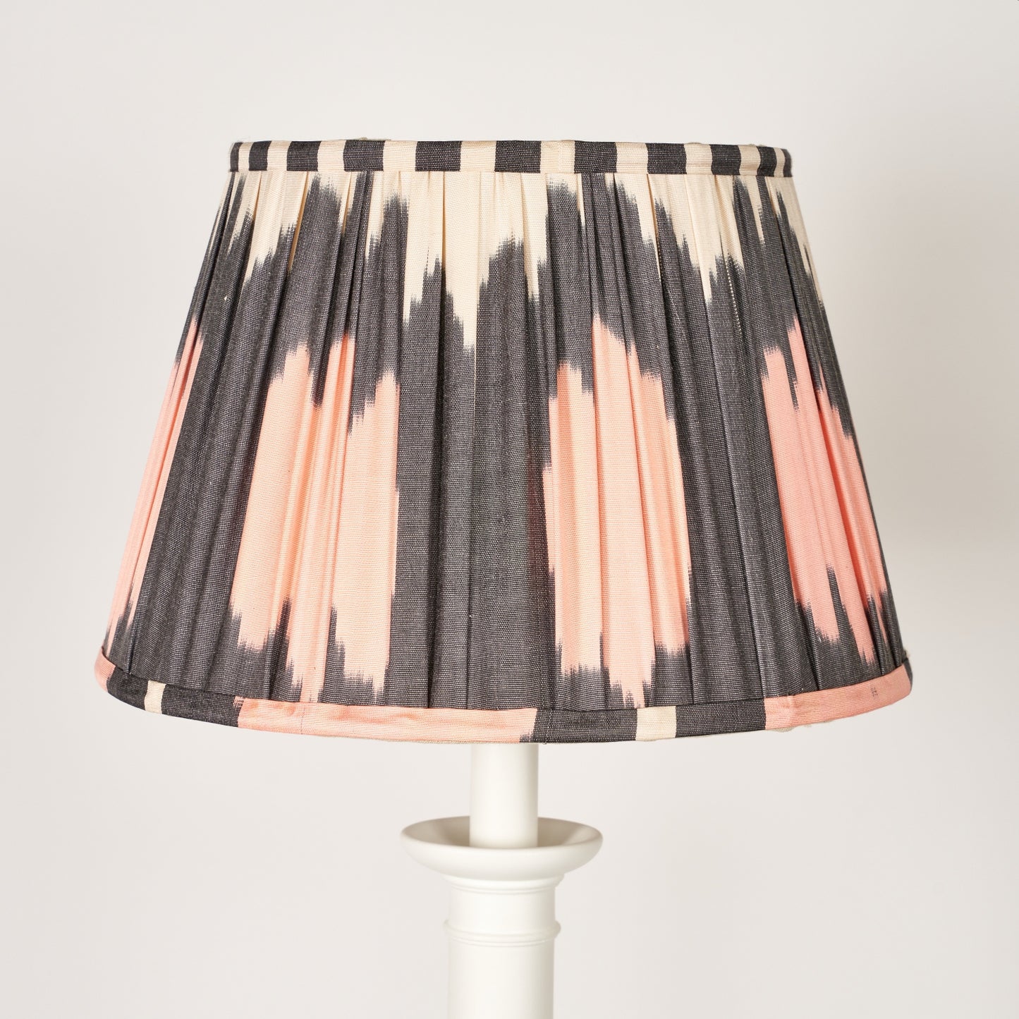 18" ‘Pink Polka" Silk Ikat Lampshade