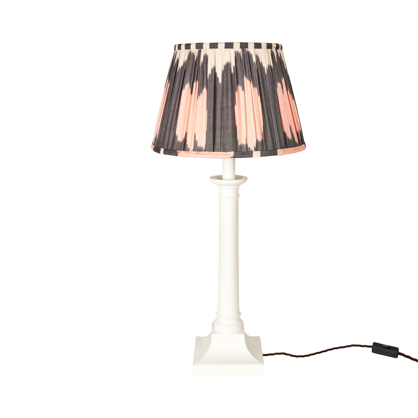 18" ‘Pink Polka" Silk Ikat Lampshade