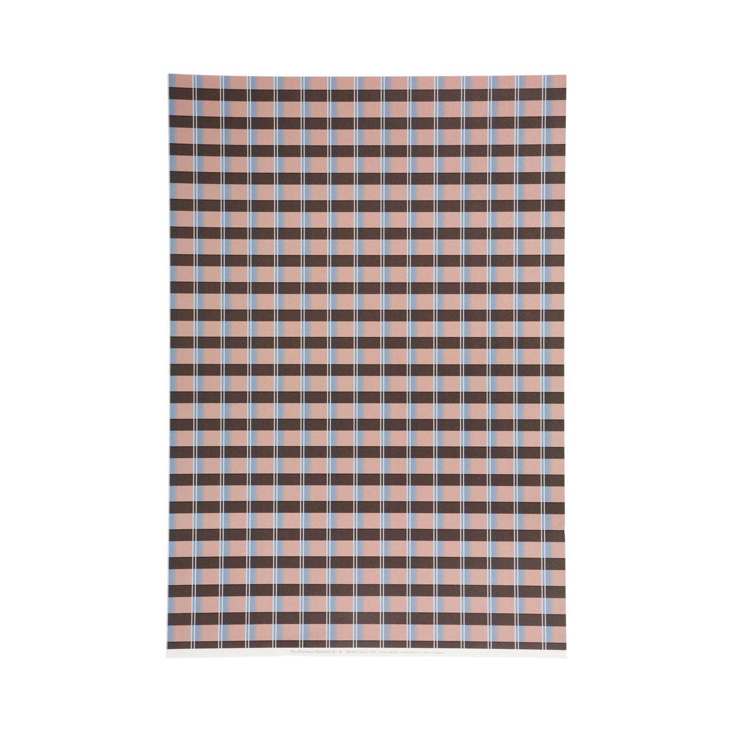 Biedermeier Check Patterned Paper - 5 Sheets Of Lilac/Blue Paper