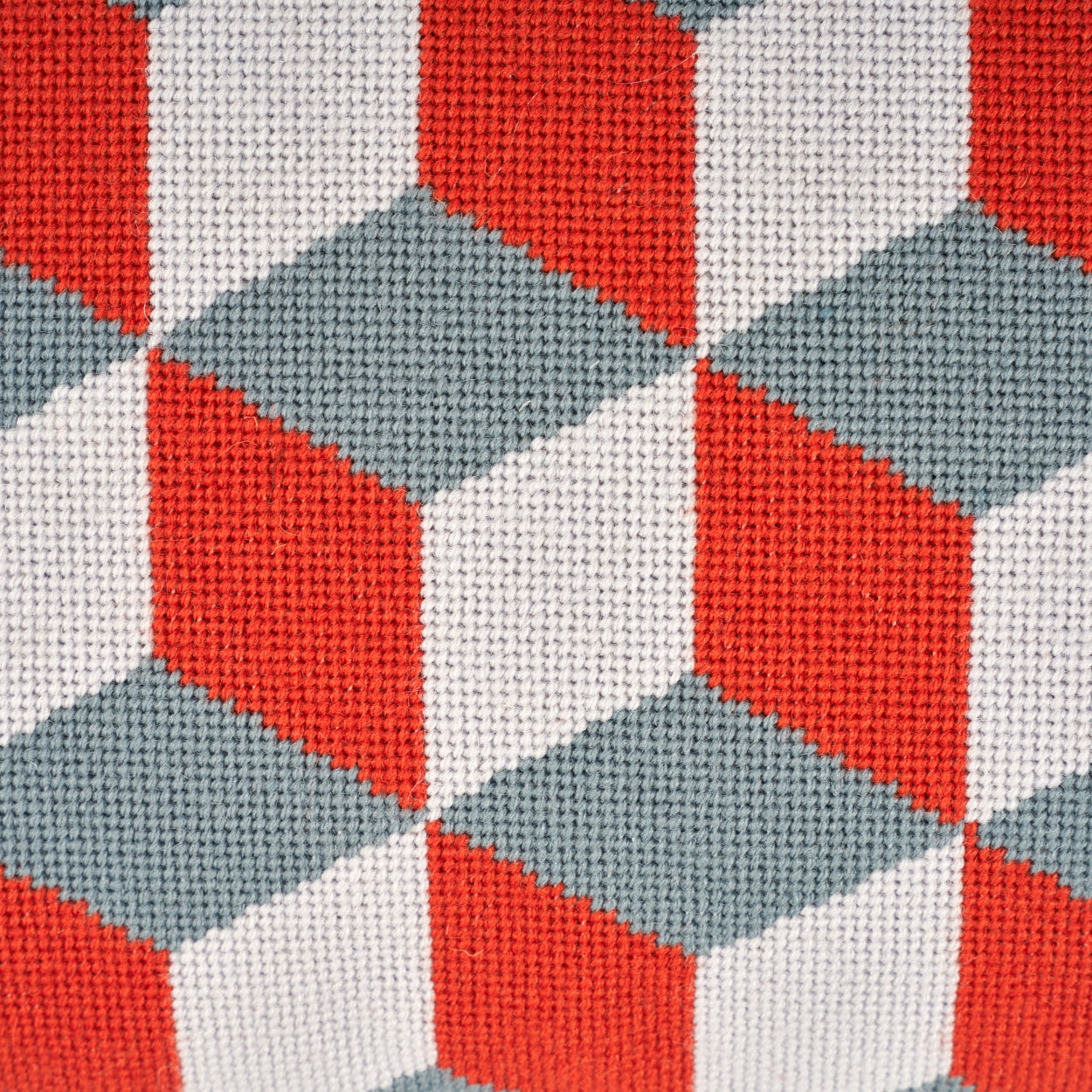 Falling Cubes Cushion - Red