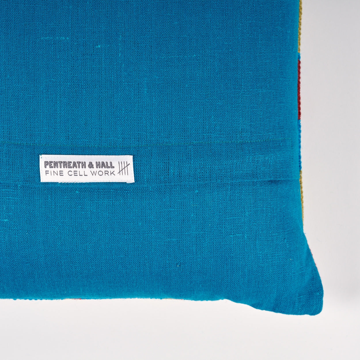 Falling Cubes Cushion - Blue