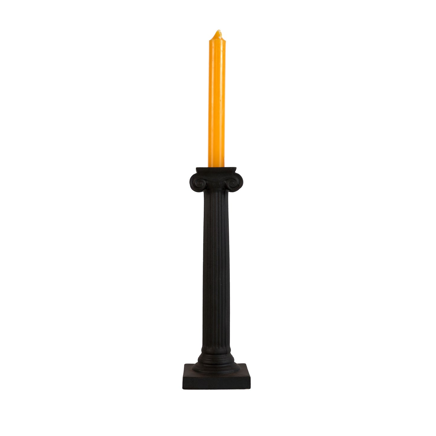 P&H Black Basalt Ionic Column Candlestick