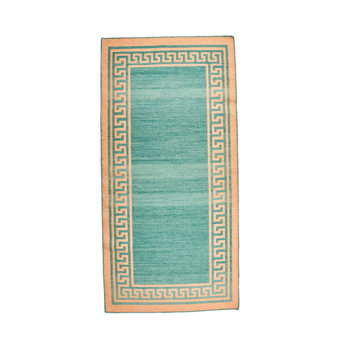 Pink & Green Greek Key Rug