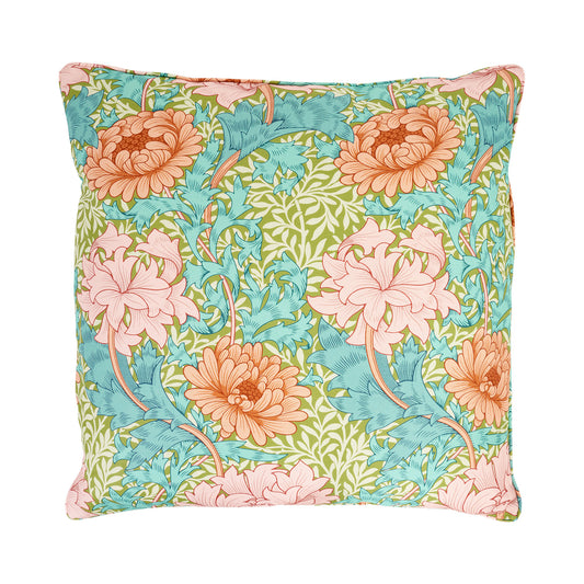 'Chrysanthemum' Cushion - Sky/Summer