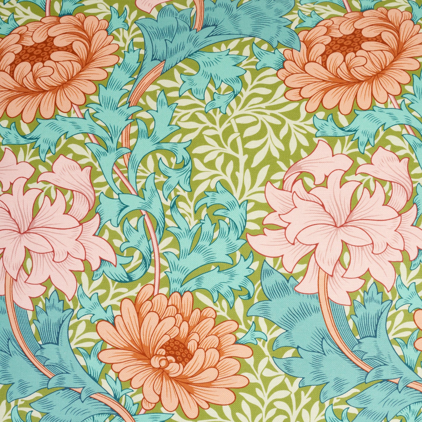 'Chrysanthemum' Cushion - Sky/Summer