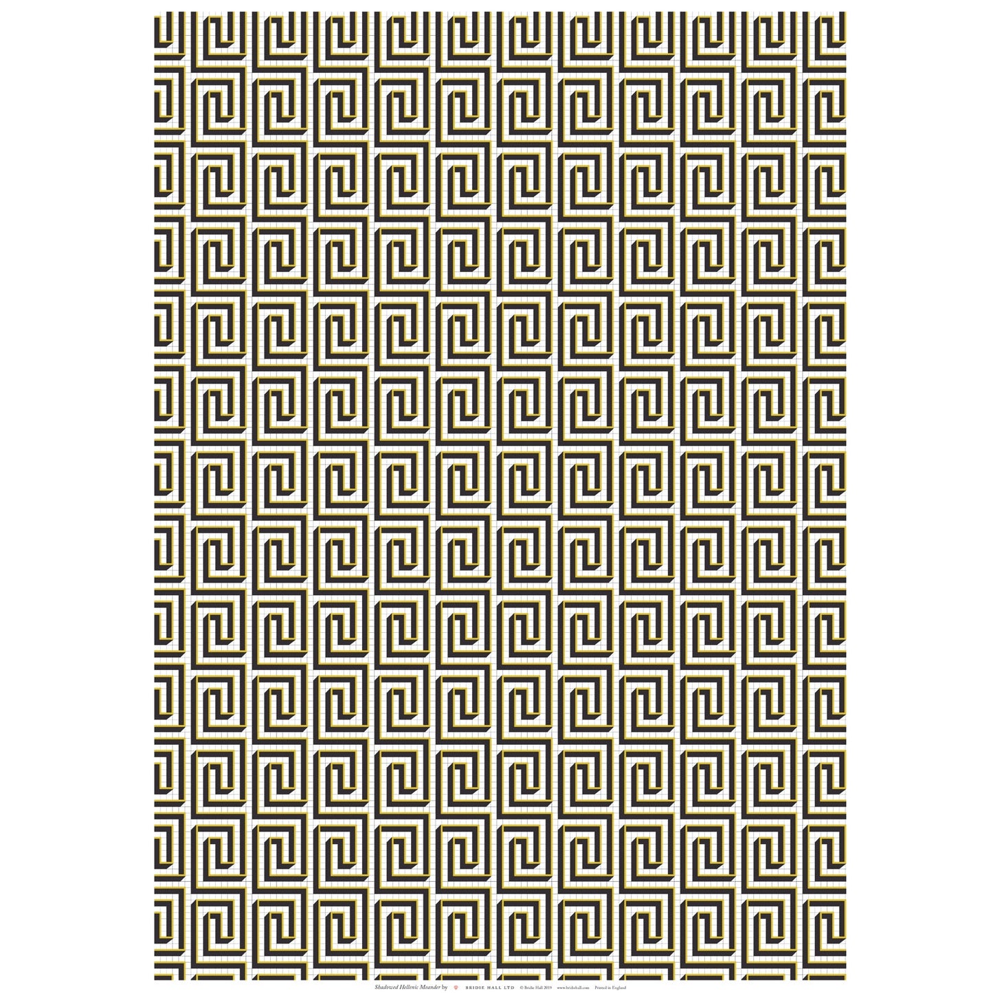 Shadowed Meander - 5 Sheets Of Paper