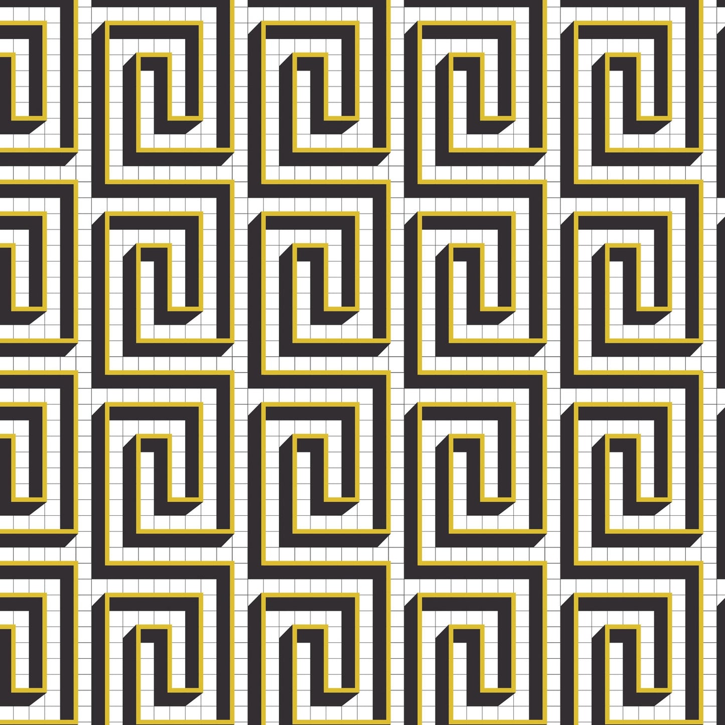 Shadowed Meander - 5 Sheets Of Paper