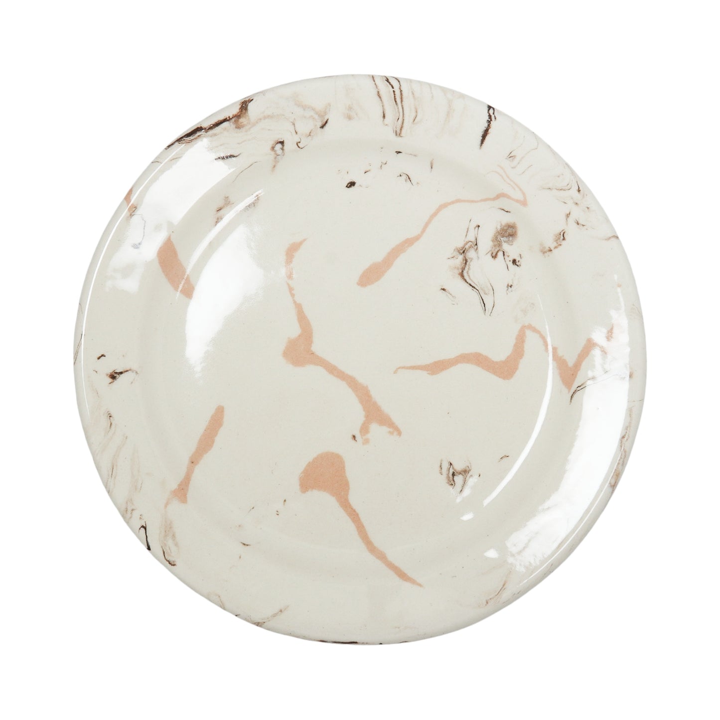 Cream Swirl Earthenware - Round Dinner Plate