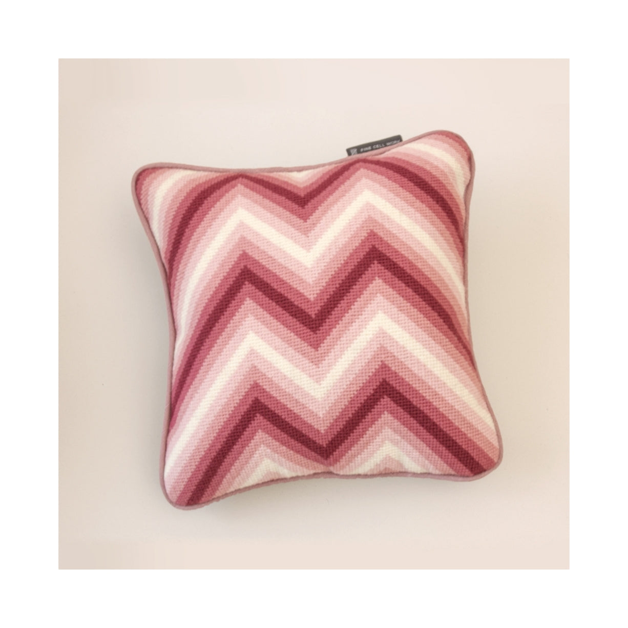 Zig-Zag Cushion - Pink