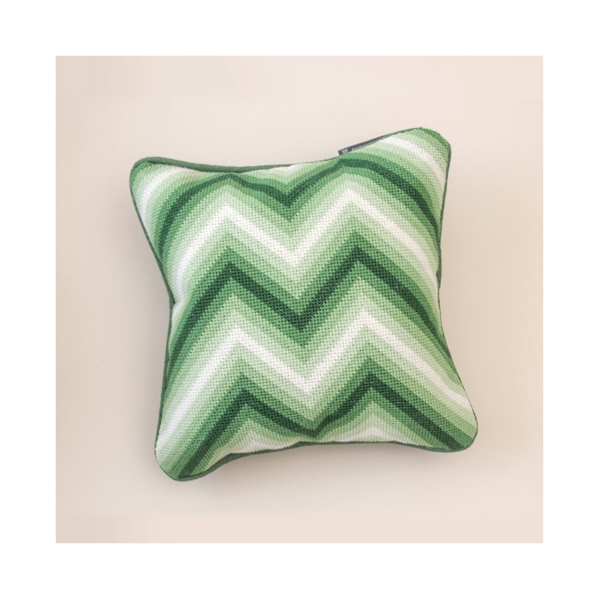 Zig-Zag Cushion - Green