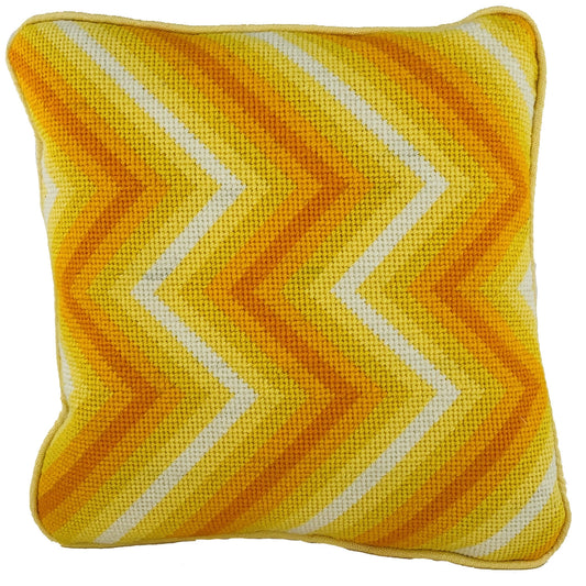 Zig-Zag Cushion - Yellow