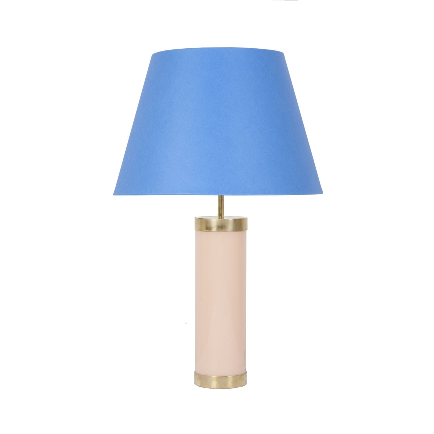 Glass & Brass Lamp - Pink