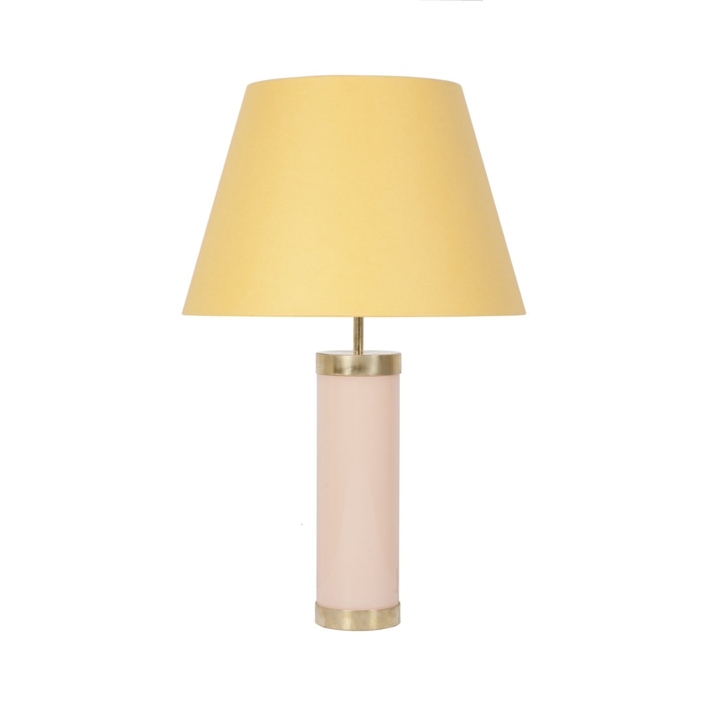 Glass & Brass Lamp - Pink