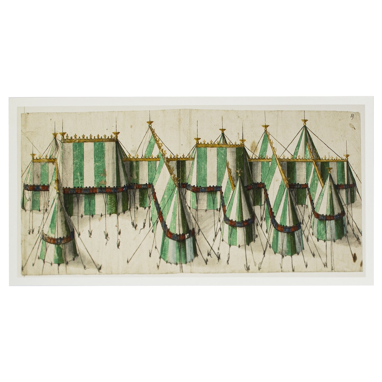Design for a Royal Pavilion in the Tudor Colours of White & Green.