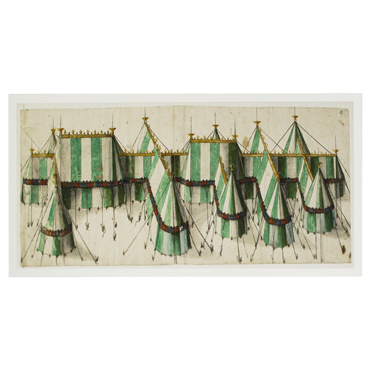 Design for a Royal Pavilion in the Tudor Colours of White & Green.