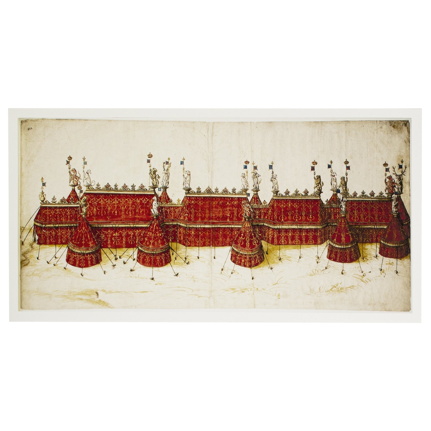 Design for a Royal Pavilion in Crimson & Gold