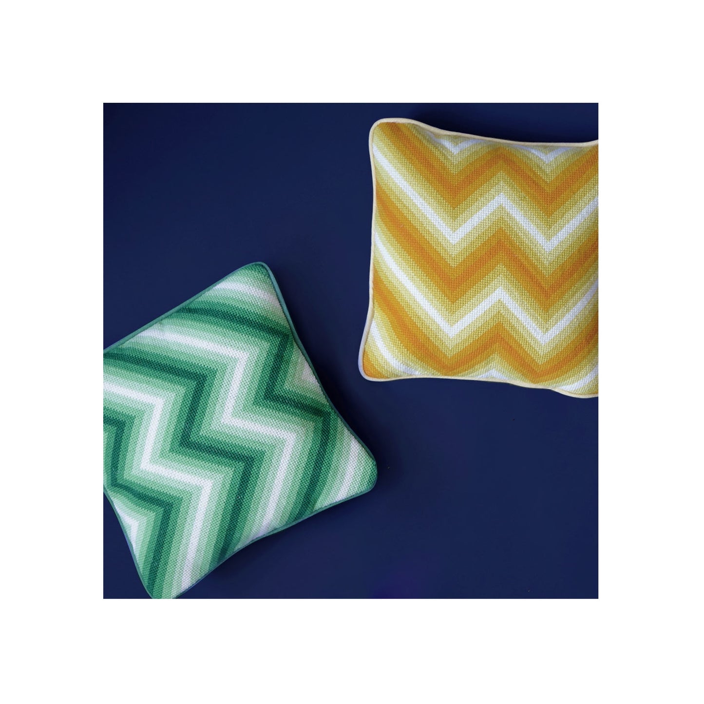 Zig-Zag Cushion - Yellow